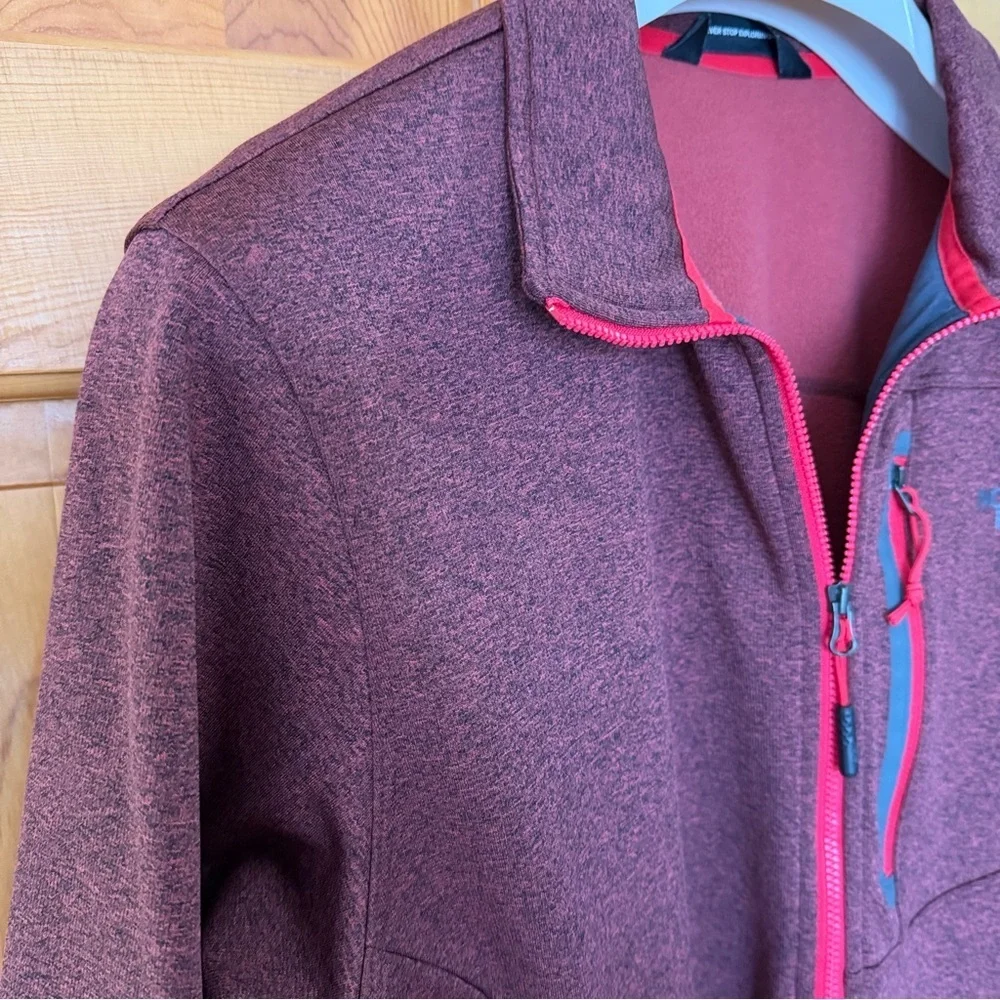 The North Face Men Canyonlands 1/2 Zip Fleece Pullover Jacket Sz XL Burgundy Red